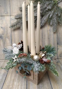 Adventní béžový šuplíček